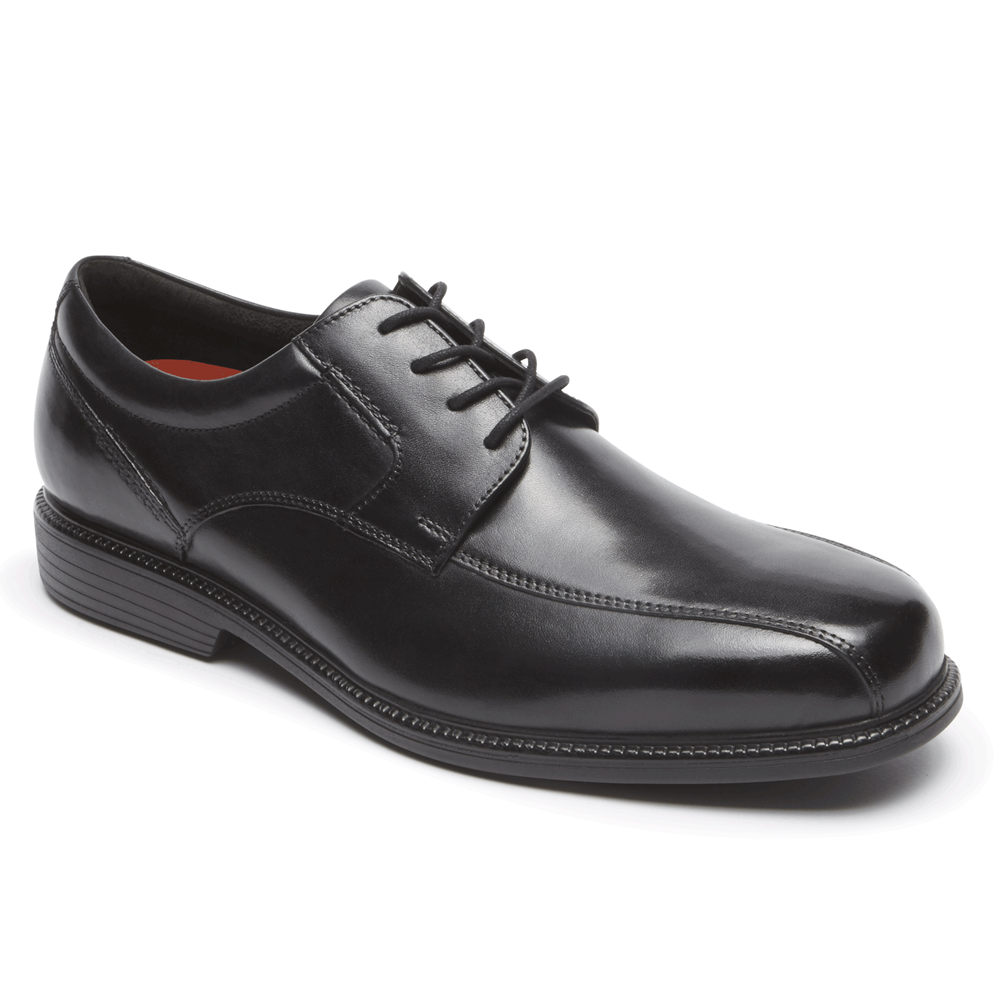 Rockport Singapore Mens Oxfords - Charles Road Bike Toe Black - NP7406391